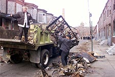 Public Works cleanup on Arlington Street — February 4, 2002