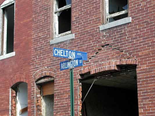 Chelton Avenue at Arlington Street — February 7, 2004