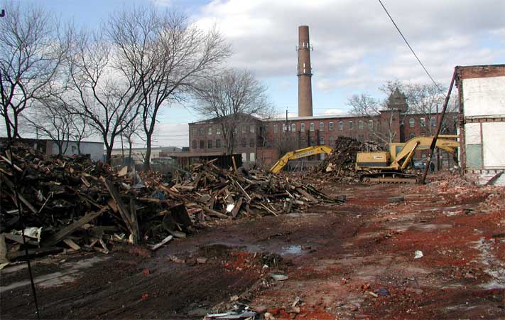 Arlington Street at Seton Avenue, west view — February 7, 2004