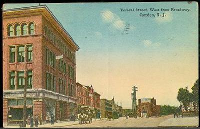Federal Street from Broadway, Camden NJ, c.1905 postcard