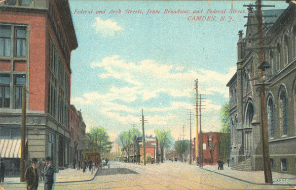 Federal and Arch Streets, Camden NJ, c.1905 postcard
