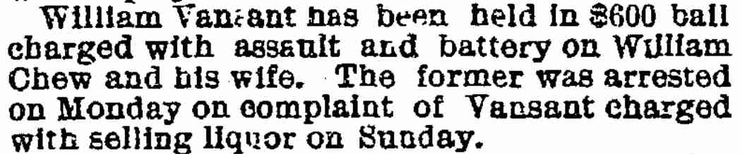 107 Arch Street - William Vansant and William Chew - Philadelphia Inquirer July 8 1887