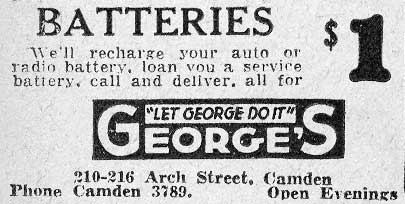 210-216 Arch Street George's Auto Service October 30 1931