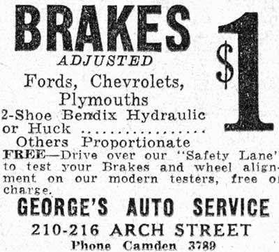 210-216 Arch Street George's Auto Service February 4 1933