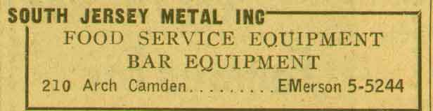 210 Arch Street NJ Bell telephone directory 1955