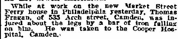 535 Arch Street - Thomas Fragan - Philadelphia Inquirer November 23 1898