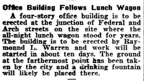 537 Arch Street - Raymond L. Warren - Philadelphia Inquirer March 2 1919