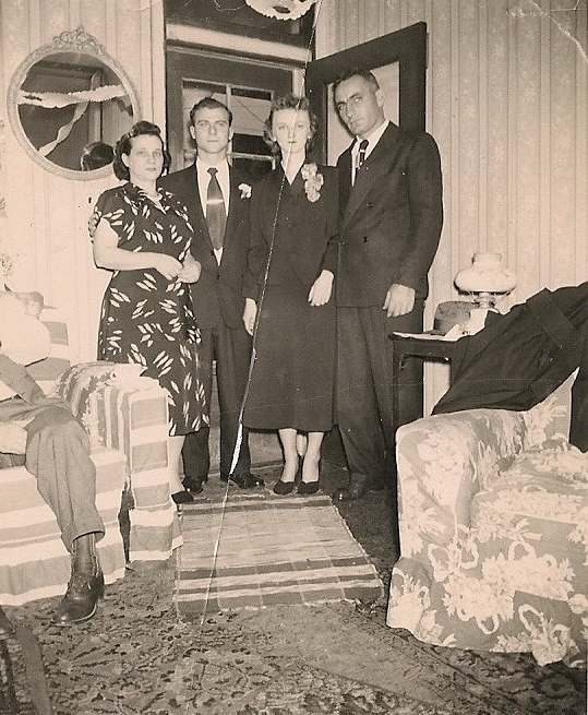 128 North 22nd Street, Frank Adams Sr and wife post-wedding photo, November 1950