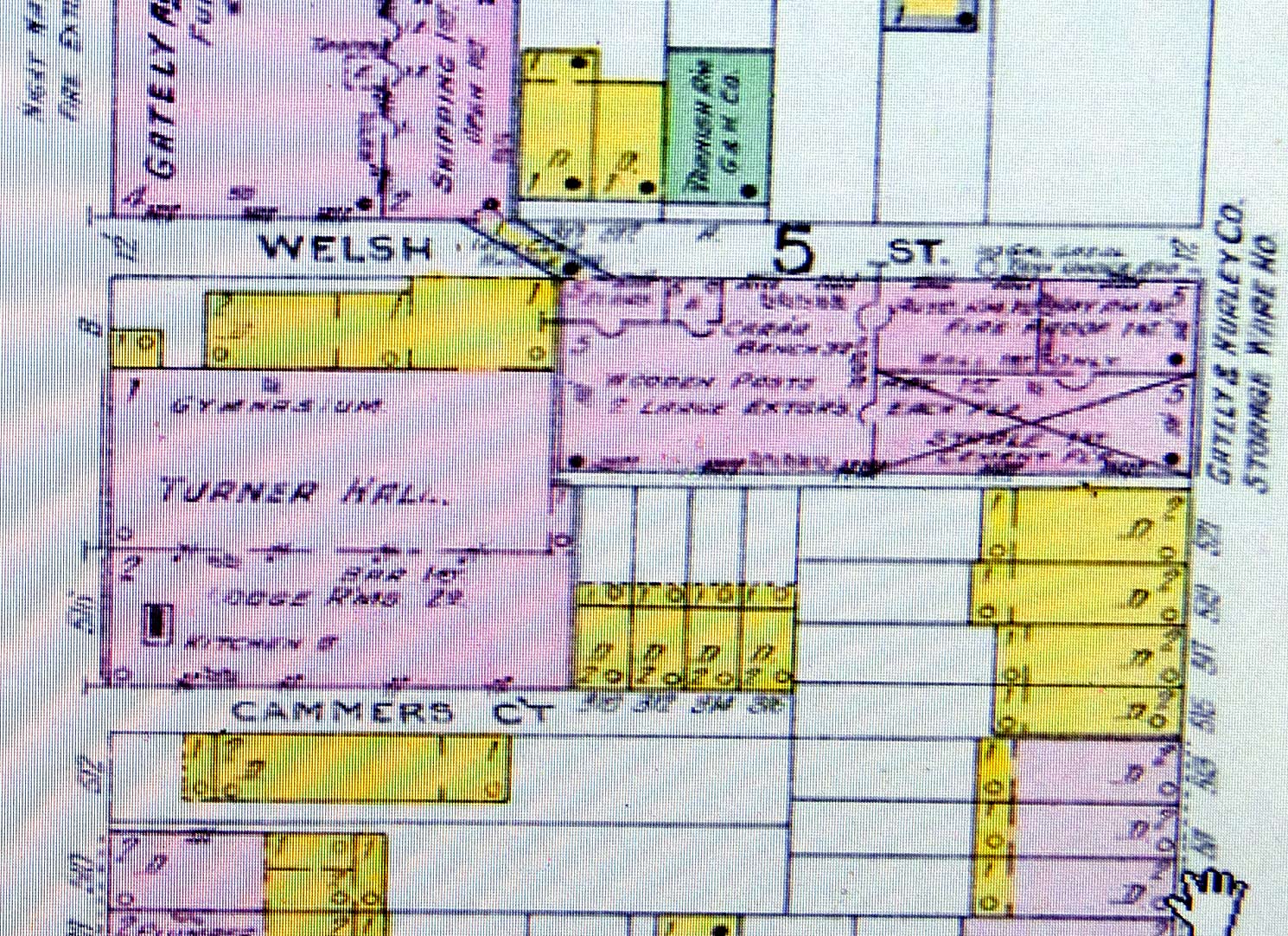 Cammer's Court - 1906 Sanborn Map, detail