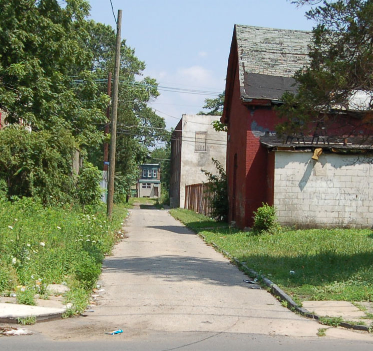 Intersection of Sycamore Street and Maurice Street, 2006.