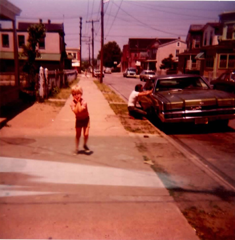 View in front of 909–911 North 24th Street looking west toward the Delaware River, c. 1972