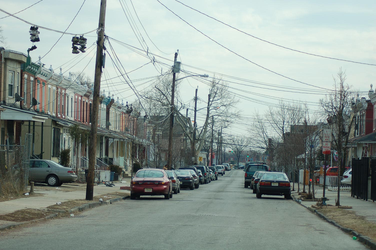 North 24th Street looking south from Howell Street, 2009