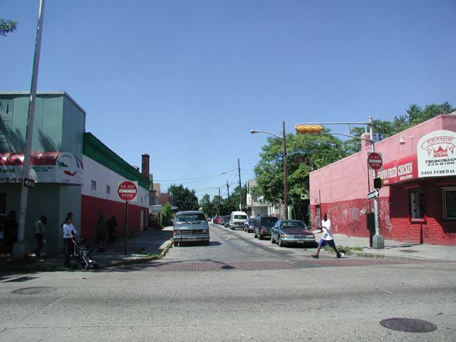 North 24th Street looking north from Federal Street, 2005