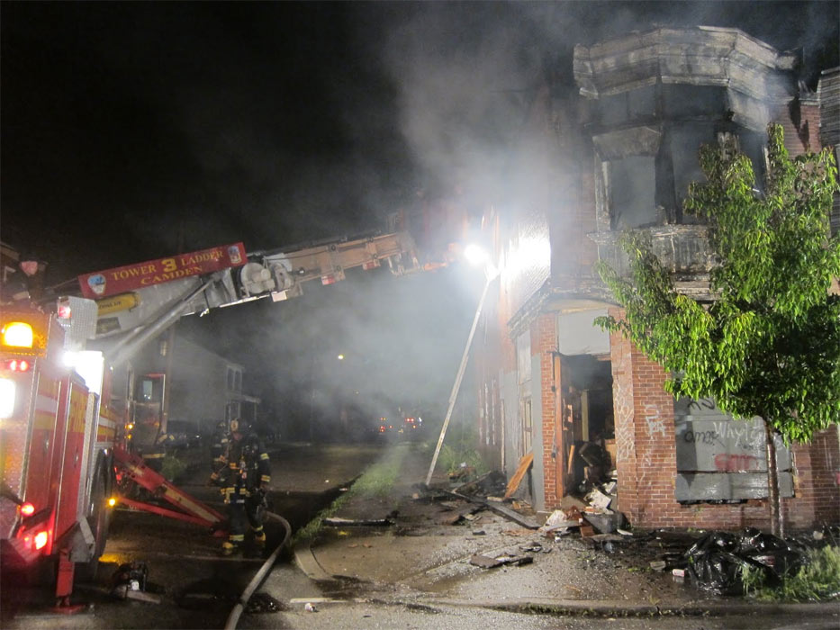 CFD Tower Ladder 3 on Mickle Street, 2011
