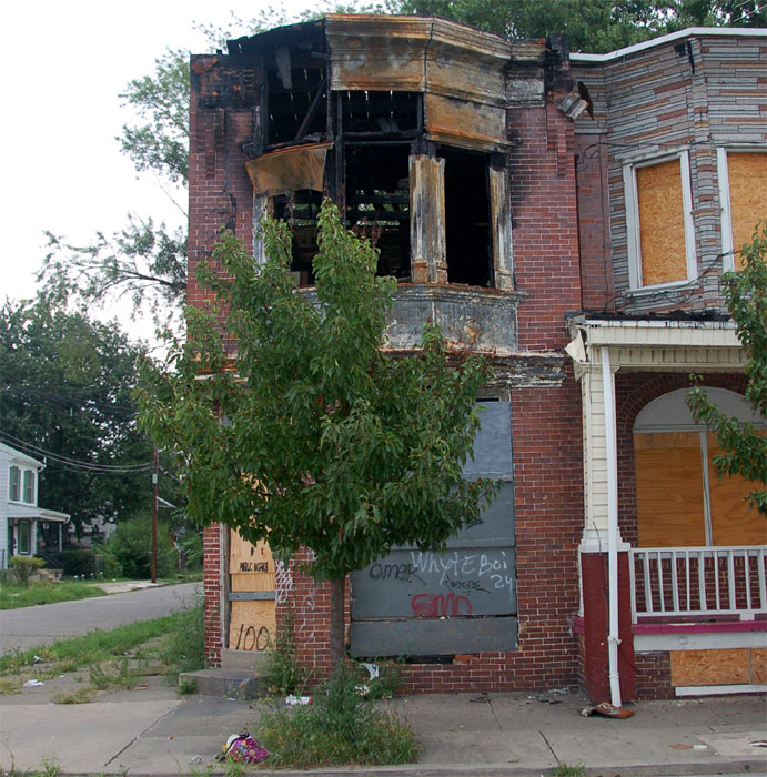 100 South 24th Street, destroyed by fire, 2011