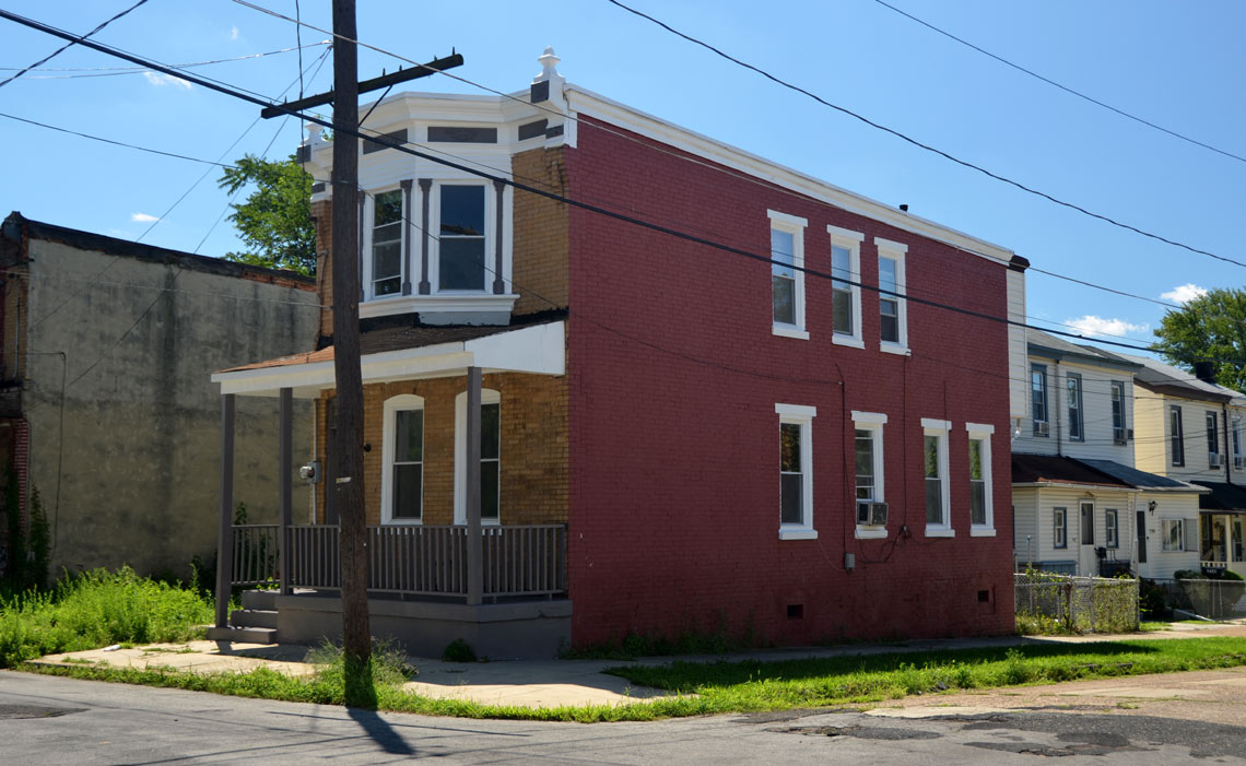 Southeast corner of North 28th Street and Polk Avenue, August 22, 2011