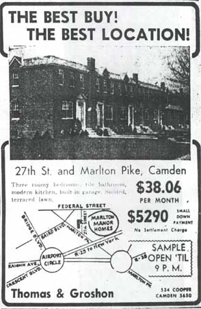 Thomas & Groshon Marlton Manor Homes advertisement