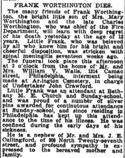 308 North 27th Street, Camden Post-Telegram, May 23, 1919