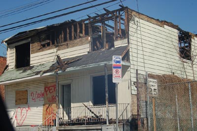 406-408 North 27th Street — fire scene, February 2009