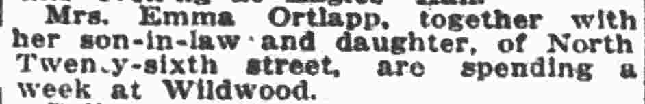 917 N. 26th Street, Emma Ortlapp, Post-Telegram, September 17 1923