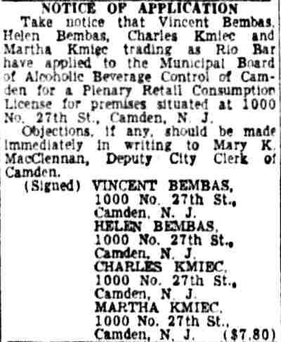1000 North 27th Street, June 12, 1954