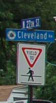North 27th Street at Cleveland Street — sign