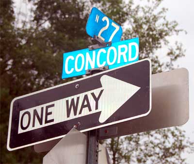 North 27th Street at Concord Street — sign