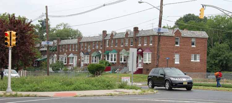 South 27th Street at Marlton Avenue, looking northwest, June 2011