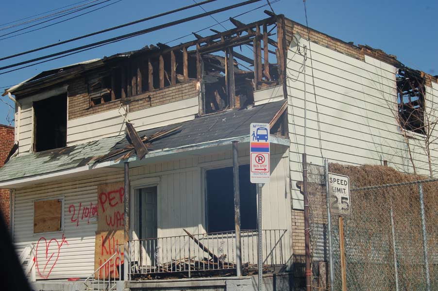 406-408 North 27th Street — fire scene, February 2009