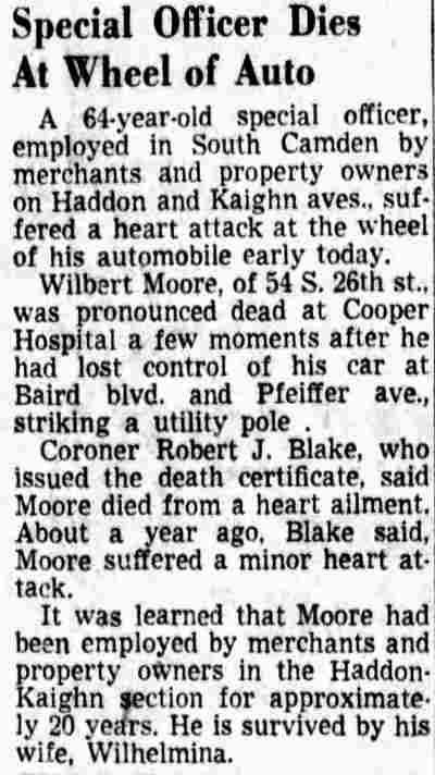 Special Officer Dies At Wheel of Auto