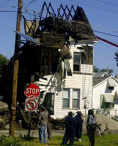 1144 North 24th Street fire scene, October 5, 2011