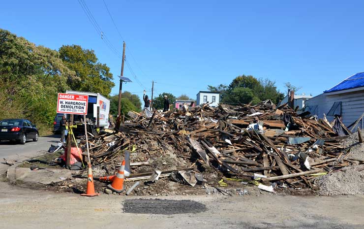 1144 North 24th Street fire scene, October 5, 2011