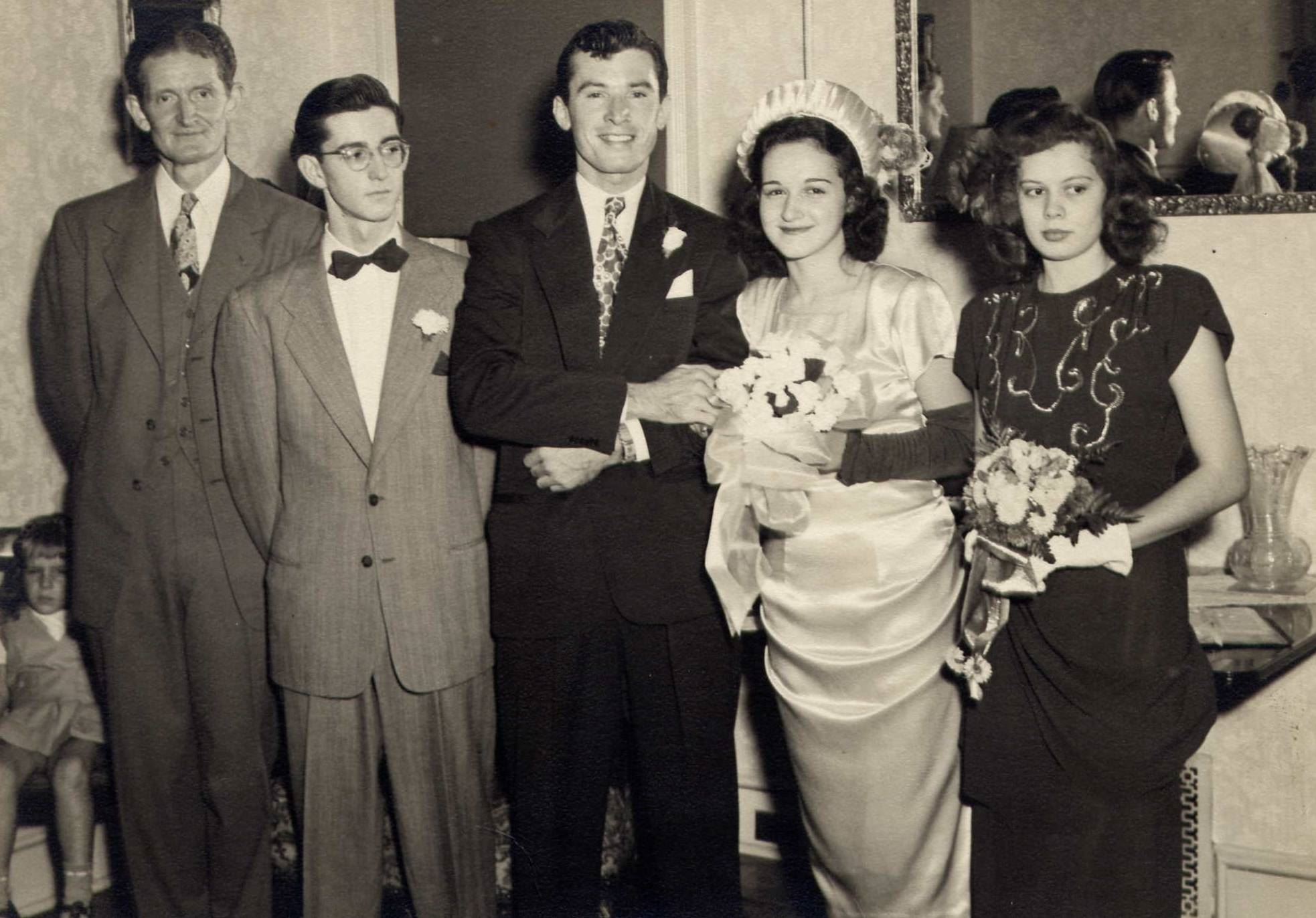 Kelly-Engel wedding, October 1947
