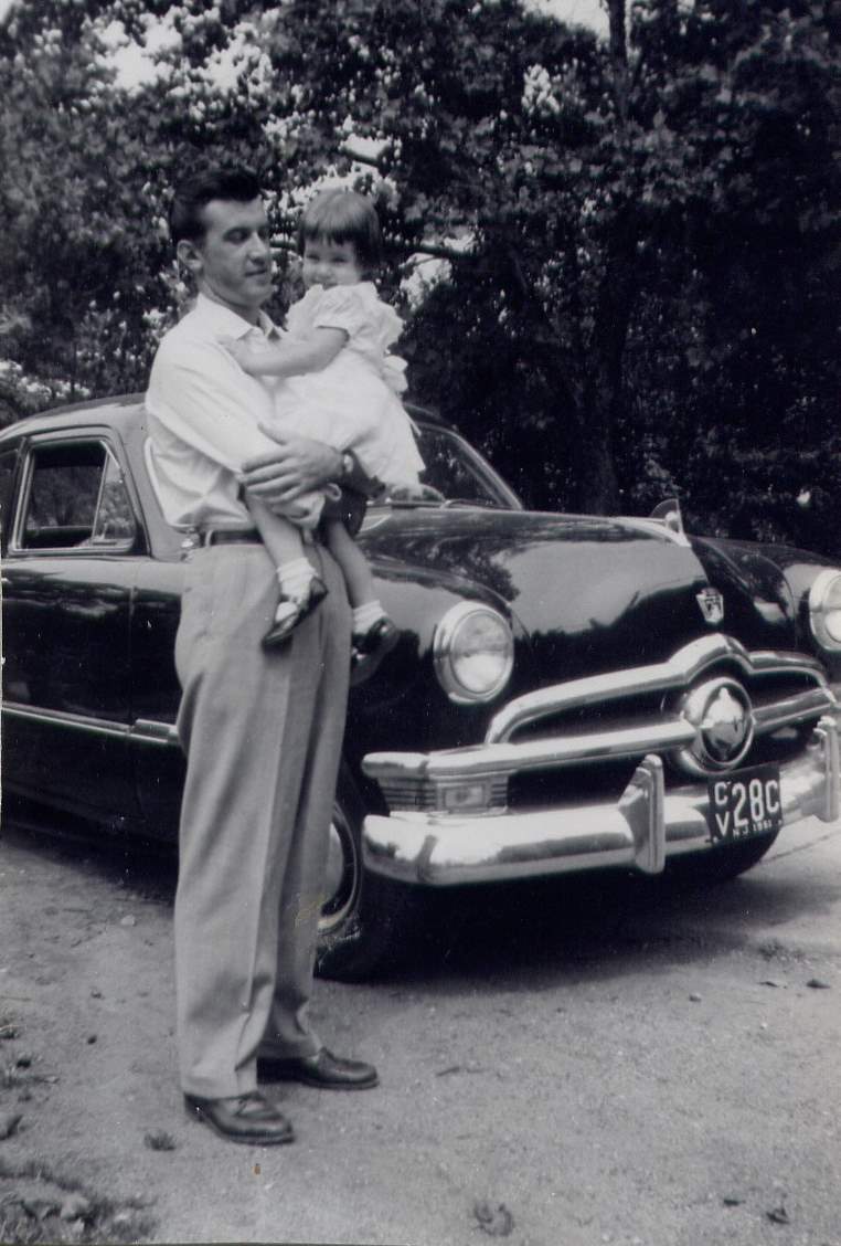 Milton, Jane and Carol Kelly at Dudley Grange, 1952