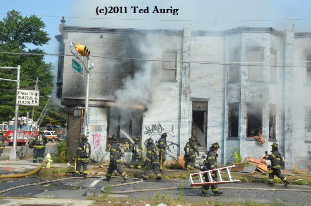 Fire at 940 Haddon Avenue, photo by Ted Aurig