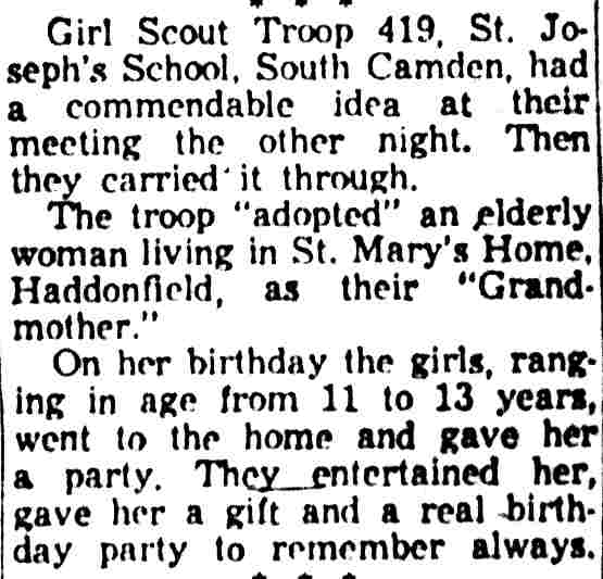 Camden Courier-Post, December 12, 1957 - Polish Girl Scouts