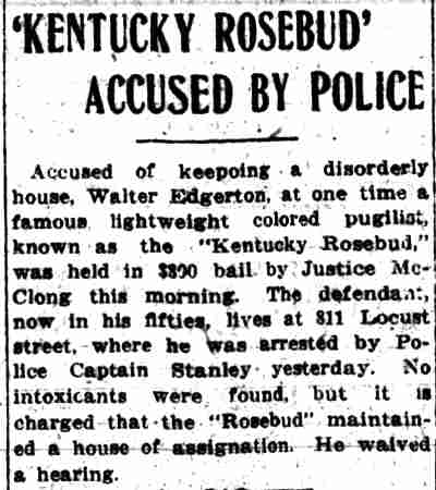 'Kentucky Rosebud' Accused by Police, Camden Post-Telegram, June 9, 1913