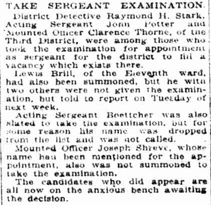 Take Sergeant Examination newspaper clipping