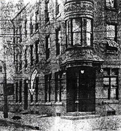 The saloon at the northeast corner of Front street and Kaighn avenue, Camden, where Joseph Flannery was shot