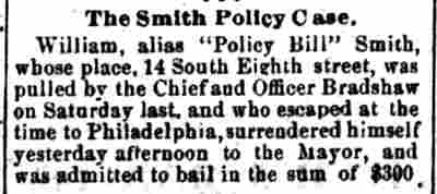 The Smith Policy Case, Camden Daily Courier, January 7, 1886