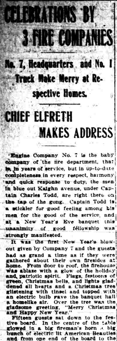 Celebrations by 3 Fire Companies - Camden Post-Telegram clipping