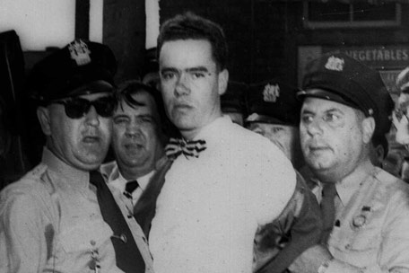 Sergeant Earl Wright with Howard Unruh in custody