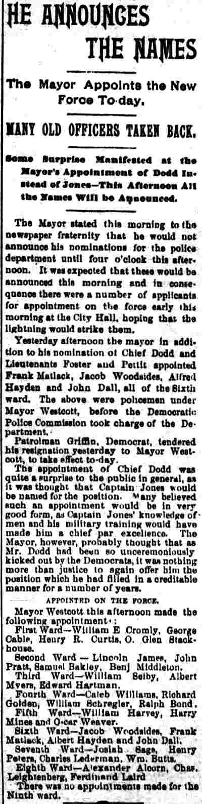 Camden Daily Telegram clipping, March 30, 1894