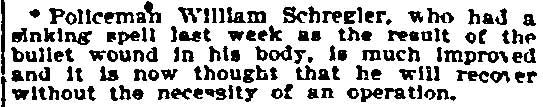 Philadelphia Inquirer, July 9, 1897 -- Recovery from Bullet Wound