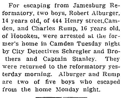 Woodbury Times, March 20, 1913 -- Reformatory Escapees Arrested