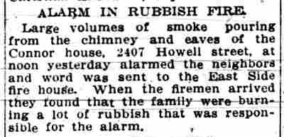 Alarm in Rubbish Fire