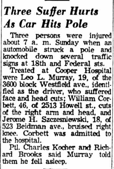 Three Suffer Hurts As Car Hits Pole