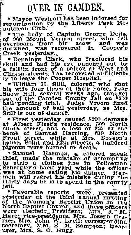 Over in Camden news notes, Philadelphia Inquirer, March 18, 1895