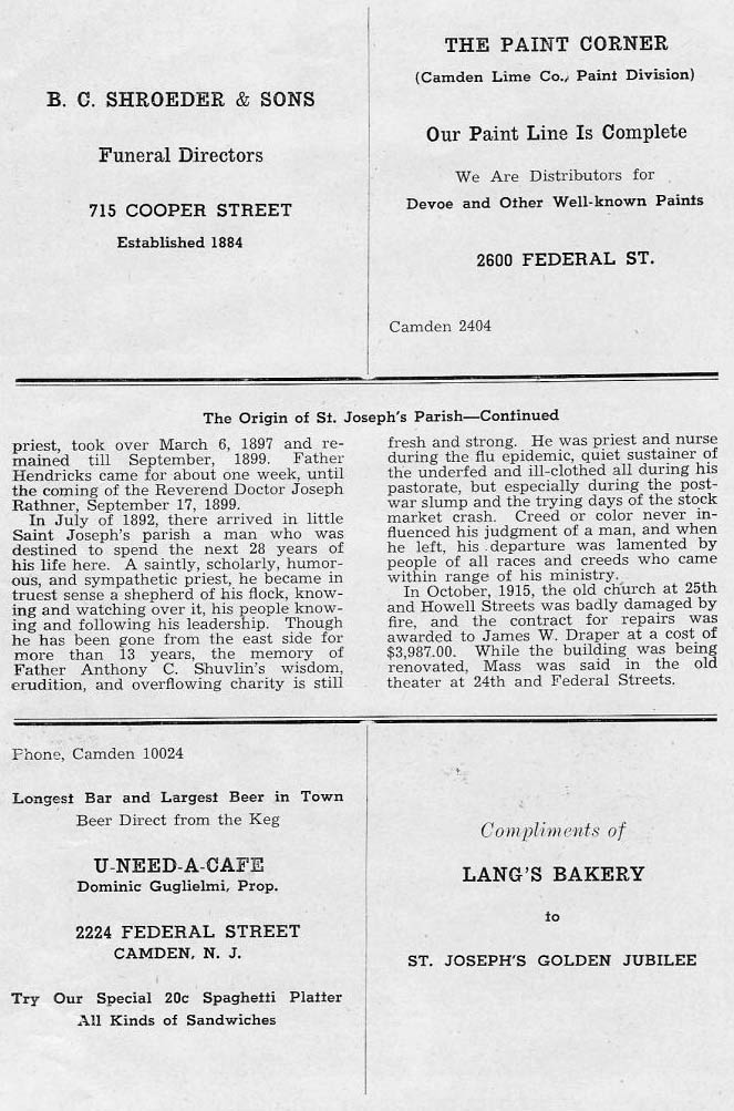 Golden Jubilee Year Book, page 38 — Origin concluded