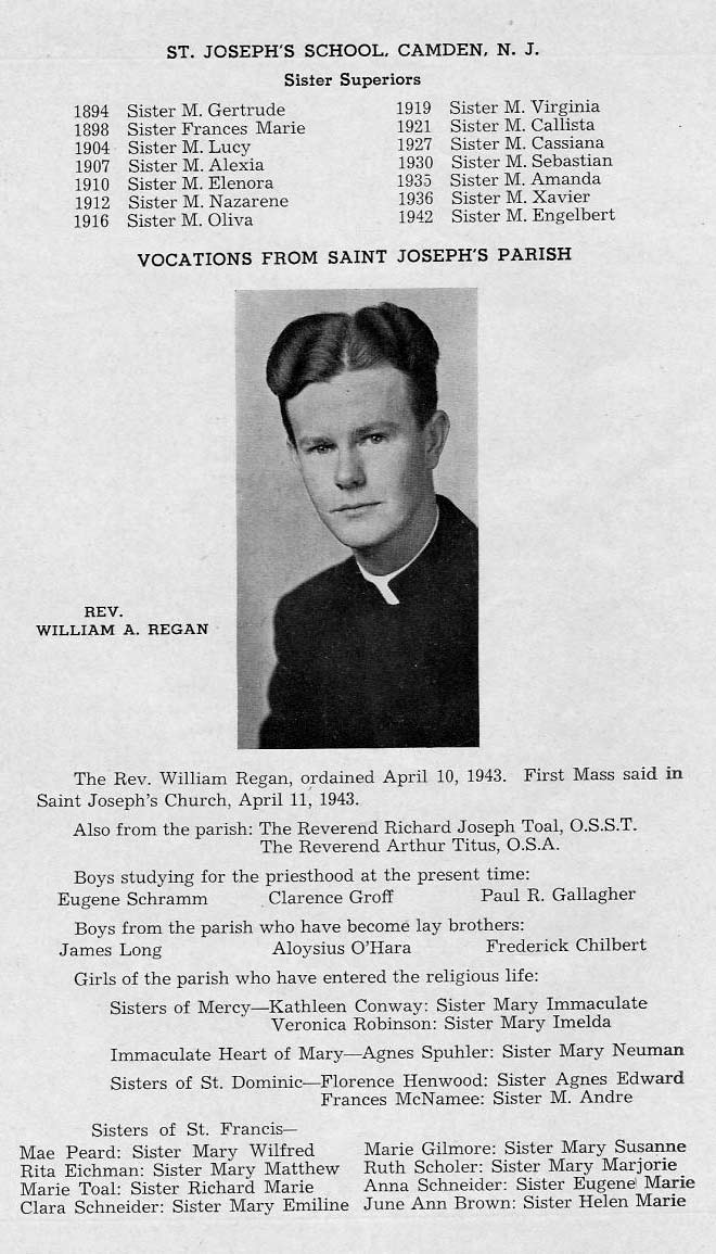 Golden Jubilee Year Book, page 79 — Mother Superiors and parish members in religious vocation